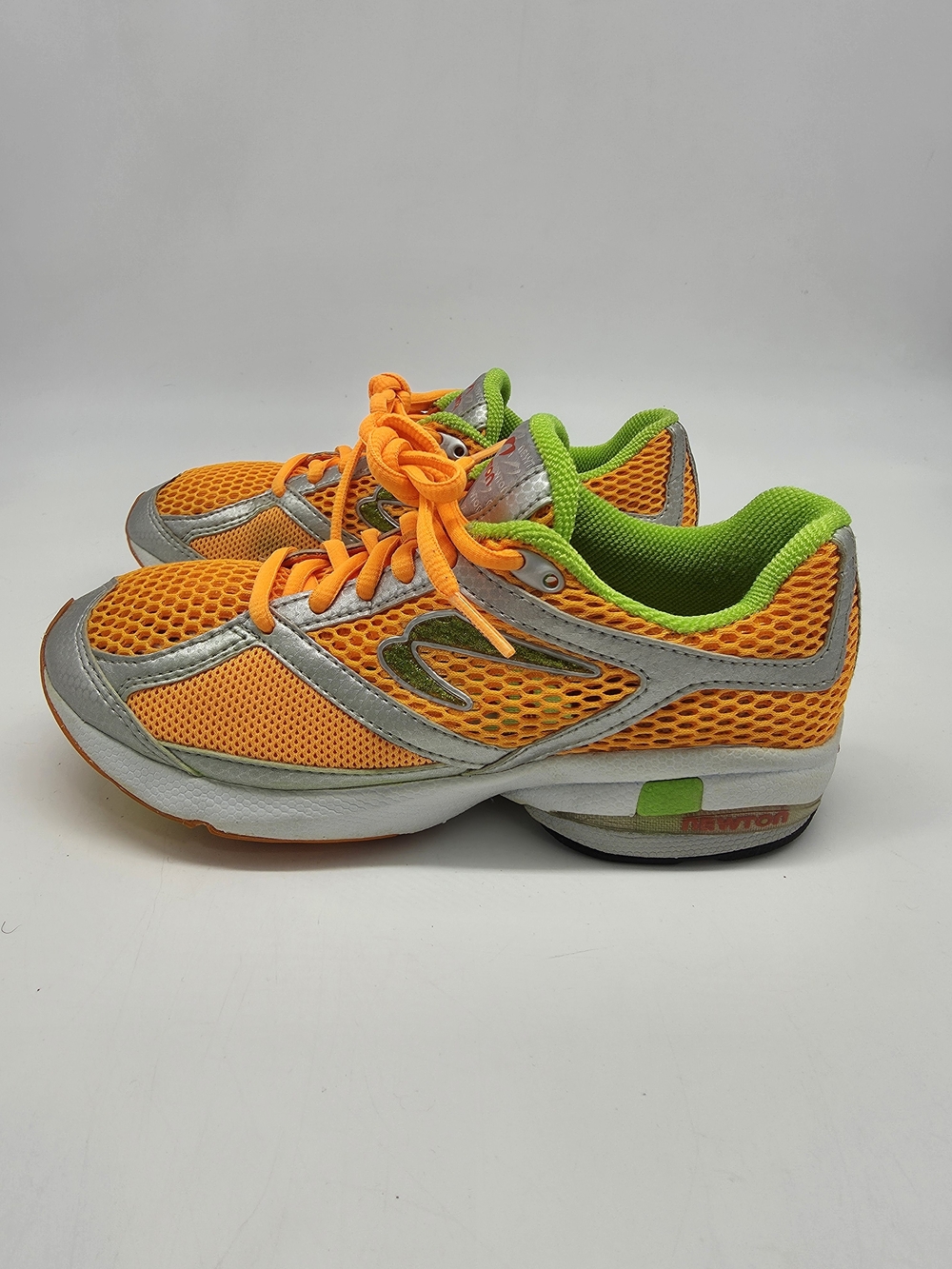 Newton Running Shoes Womens 6.5 Orange Silver Neutral Gravity Trainer 00210